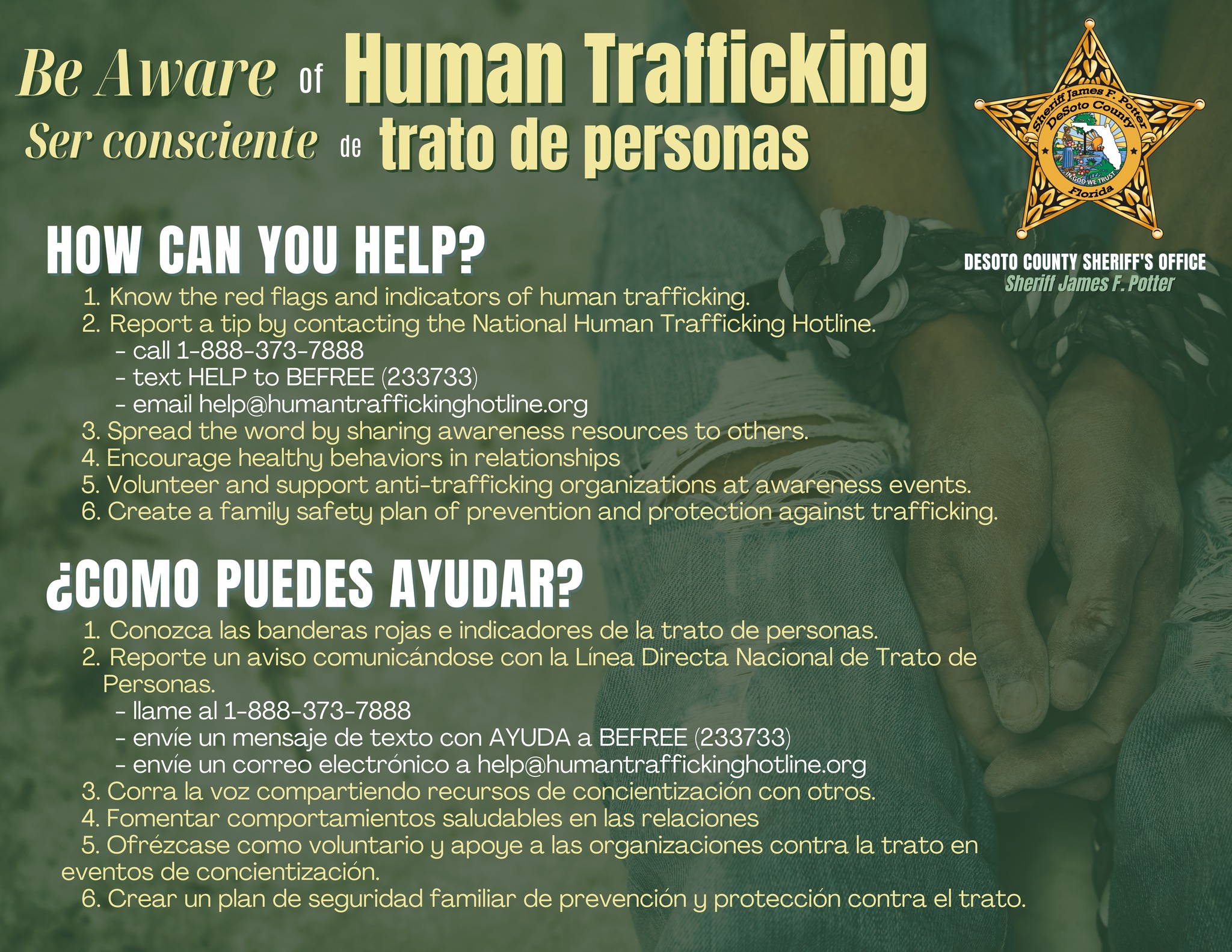 Help prevent human trafficking